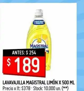 Changomas Lavavajilla Magistral Limón oferta