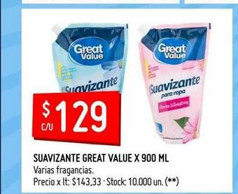 Changomas Suavizante Great Value oferta