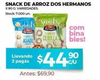 Super MAMI Snack De Arroz Dos Hermanos oferta
