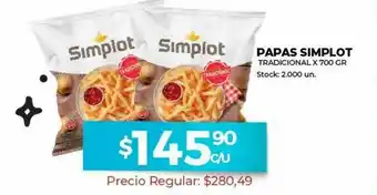 Super MAMI Papas Simplot Tradicional oferta