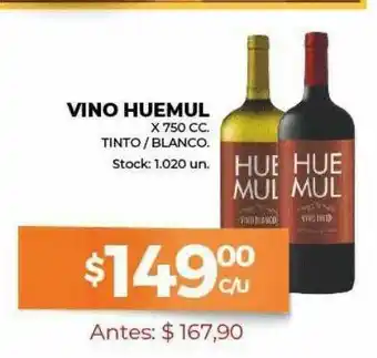 Super MAMI Vino Huemul Tinto Blanco oferta