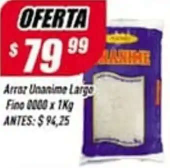 Supermercados Comodin Arroz Unaanime Largo Fino 0000 x 1 kg oferta