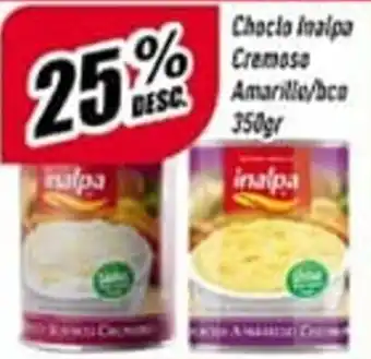 Supermercados Comodin 25% desc. Choclo Inalpa Cremose Amarillo/Bco 350 gr oferta
