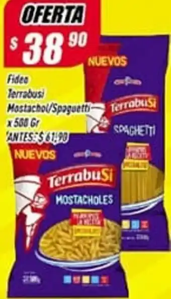 Supermercados Comodin Fideo Terrabusi Mostachol/Spaghetti x 500 Gr oferta