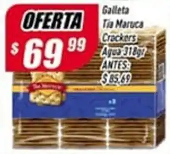 Supermercados Comodin Galleta Tia Maroca Crackers Agua: 318 gr oferta