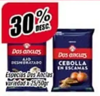 30% Desc. Especias Dos Ancias Variedad x25/50 gr