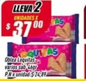 Supermercados Comodin Oblea Loquitas Varios Sab 46gr oferta