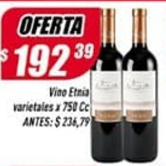 Supermercados Comodin Vino Etnia Varietales x 750 cc oferta