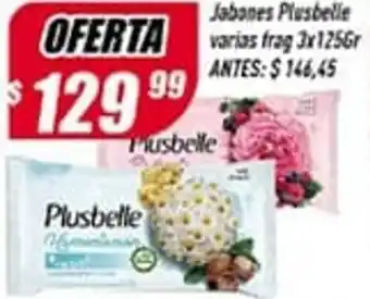 Supermercados Comodin Jabanes Plusbelle varias Frag 3x125 gr oferta