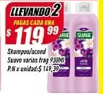 Supermercados Comodin Shampoo/Acond Suave Varias Frag 930 ml oferta