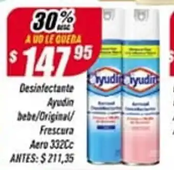 Supermercados Comodin Desinfectante Ayudin Bebe/Original/Frescura Aero 332 cc oferta