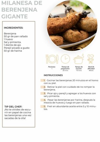 Jumbo Milanesa de berenjena gigante oferta