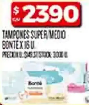 Supermercados DIA Bonté tampones super/medio oferta