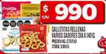 Supermercados DIA Dia galletitas rellenas varios sabores oferta