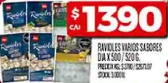 Supermercados DIA Dia ravidles varios sabores oferta