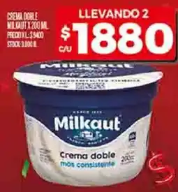 Supermercados DIA Milkaut crema doble más consistente oferta