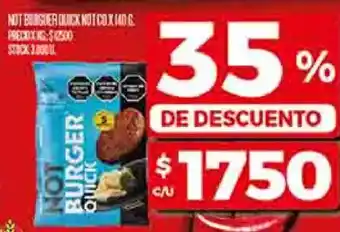 Supermercados DIA Not burger quick oferta