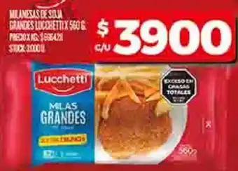 Supermercados DIA Lucchetti milanesas de soja oferta