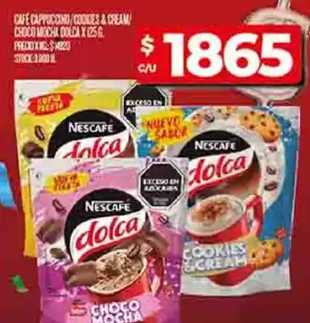 Supermercados DIA Cafe cappuccino/cookies & cream/ choco mocha dolca oferta