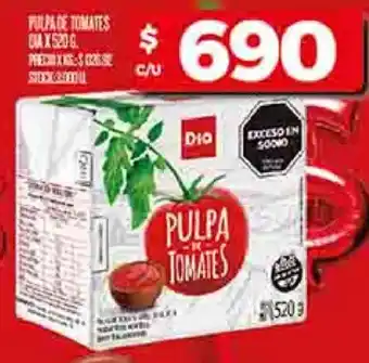 Supermercados DIA Dia pulpa de tomates oferta