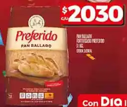 Supermercados DIA Preferido pan rallado oferta