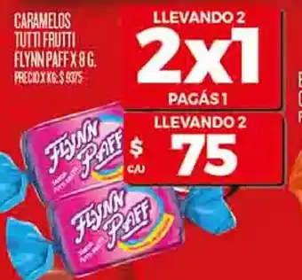 Supermercados DIA Caramelos tutti frutti flynn paff oferta