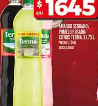 Supermercados DIA Amargo serrano pomelo rosado citrus terma oferta