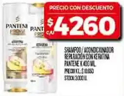 Supermercados DIA Pantene shampoo/acondicionador reparación con keratina oferta