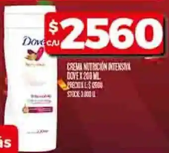 Supermercados DIA Dove crema nutrición intensiva oferta