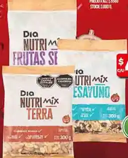 Supermercados DIA Dia nutri mix frutas secas/desayuno/ terra oferta