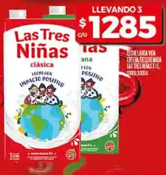 Supermercados DIA Las tres niñas leche oferta