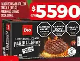 Supermercados DIA Dia hamburguesas parrillebas oferta