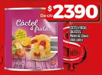 Supermercados DIA Cóctel 4 frutas oferta