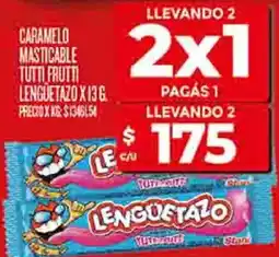 Supermercados DIA Caramelo masticable tutti frutti lenguetazo oferta