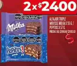 Supermercados DIA Alfajor triple mousse milka oferta