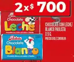 Supermercados DIA Blanco paulista chocolate con leche oferta