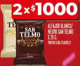 Supermercados DIA San telmo alfajor blanco/ negro oferta