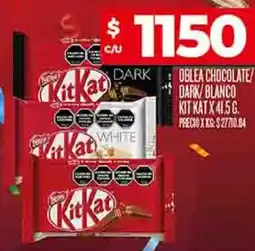 Supermercados DIA Kitkat oblea chocolate/ dark/blanco oferta