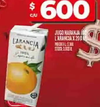 Supermercados DIA L'arancia jugo naranja 100 oferta