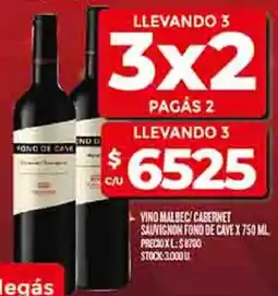 Supermercados DIA Fond de cave vino malbec/ cabernet sauvignon oferta