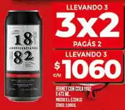 Supermercados DIA 1882 fernet con cola oferta