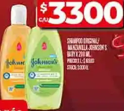 Supermercados DIA Johnson's baby shampoo original manzanilla oferta