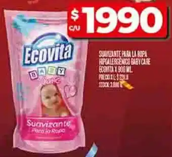 Supermercados DIA Econtia baby care suavizante para la ropa hipoallergenico oferta