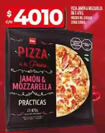 Supermercados DIA Dia pizza jamón & mozzarella prácticas oferta