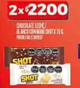 Supermercados DIA Chocolate leche blanco con mant shot oferta