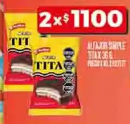 Supermercados DIA Tita alfajor simple oferta