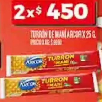 Supermercados DIA Arcor turron de maní oferta