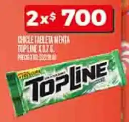 Supermercados DIA Top line chicle tableta menta oferta