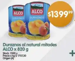 Supermercados Buenos Días Alco duraznos al natural mitades oferta