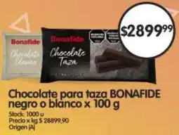 Supermercados Buenos Días Bonafide chocolate para taza negro o blanco oferta